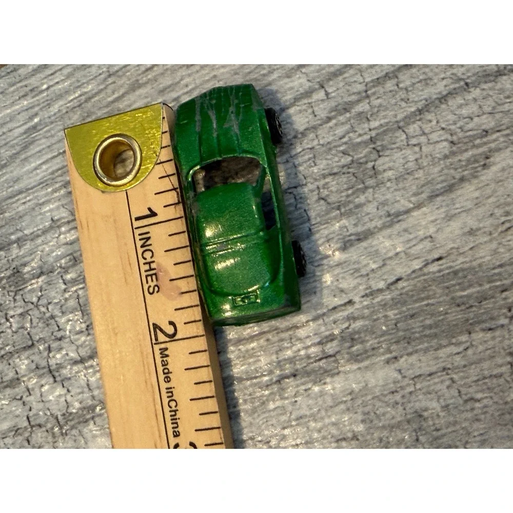 Tootsietoy Corvette Diecast Car metallic Glitter Green Tootsie Toy Vintage Metal